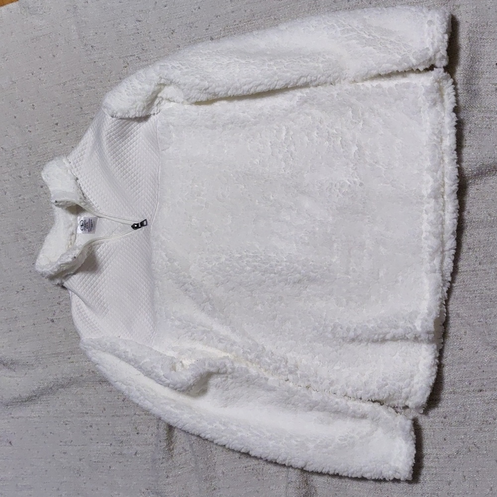 NWOT- Athletic works soft off white 1/4 zip jacket. Size M (8-10).
